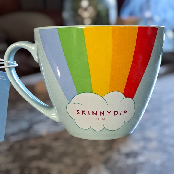 Care Bears SkinnyDip Coffee Mug Blue With Cheer Bear And Rainbow NWT - Picture 7 of 8